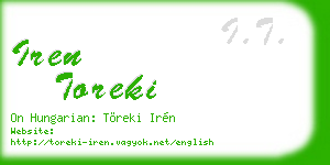 iren toreki business card