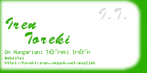 iren toreki business card